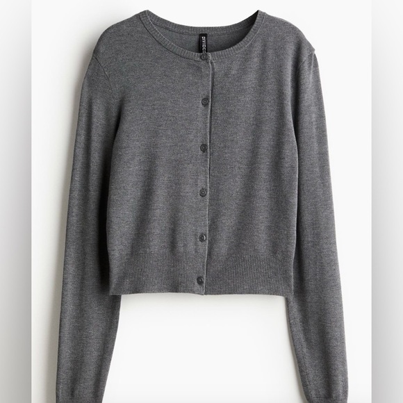 H&M, CARDIGAN, GREY, SIZE XXL, NWOT - Picture 1 of 9
